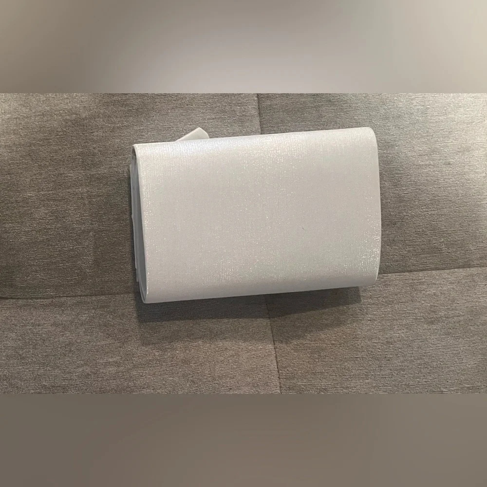 Satin Evening Bag Bow Flap Clutch Purse Crossbody Bag White Formal Bag